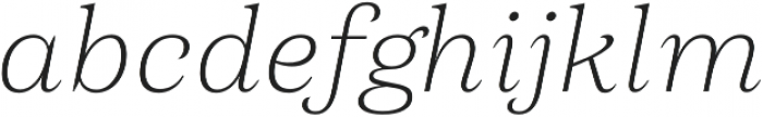 Morison Extralight Italic otf (200) Font LOWERCASE