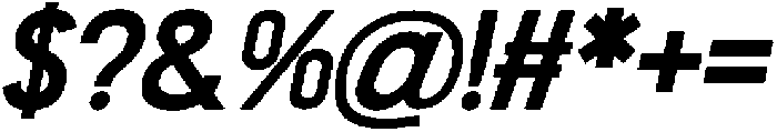 Mornelle Bold Condensed Oblique otf (700) Font OTHER CHARS