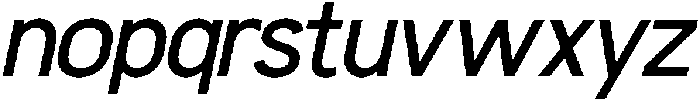 Mornelle Condensed Oblique otf (400) Font LOWERCASE