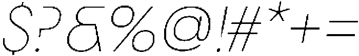 Morviz Extra Light Oblique otf (200) Font OTHER CHARS