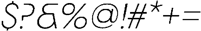 Morviz Light Oblique otf (300) Font OTHER CHARS