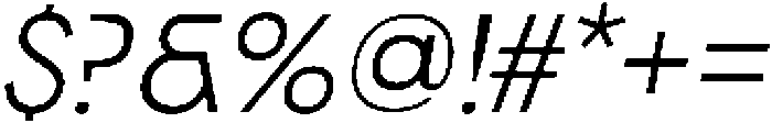 Morviz Oblique otf (400) Font OTHER CHARS