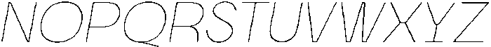 Morviz Thin Oblique otf (100) Font UPPERCASE