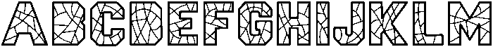 Mosaic Regular otf (400) Font UPPERCASE