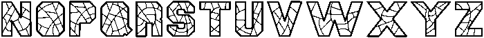 Mosaic Regular otf (400) Font LOWERCASE