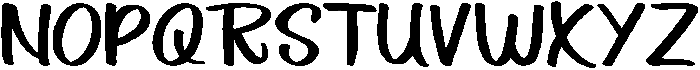 Mosarela Regular otf (400) Font UPPERCASE