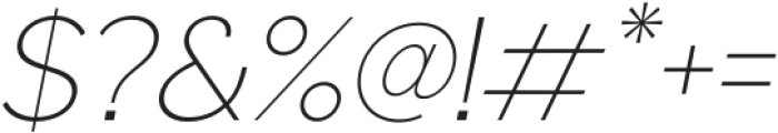 Moser ExtraLight Italic otf (200) Font OTHER CHARS