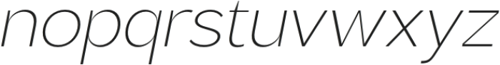 Moser ExtraLight Italic otf (200) Font LOWERCASE