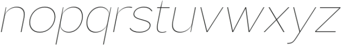 Moser Thin Italic otf (100) Font LOWERCASE
