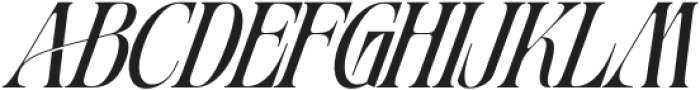 Moshra Aesthetic Italic otf (400) Font UPPERCASE