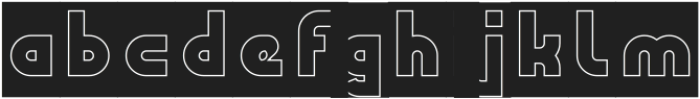 Most Famous-Hollow-Inverse otf (400) Font LOWERCASE