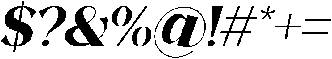 Mothe Nikiez Italic otf (400) Font OTHER CHARS