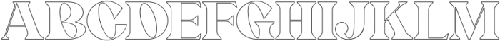 Mottelnight Outline Regular otf (400) Font UPPERCASE