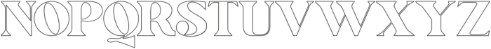Mottelnight Outline Regular otf (400) Font UPPERCASE