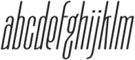 Moubaru ExtraLight Italic otf (200) Font LOWERCASE