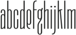 Moubaru ExtraLight otf (200) Font LOWERCASE