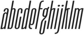Moubaru Light Italic Expanded otf (300) Font LOWERCASE