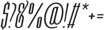 Moubaru Light Italic otf (300) Font OTHER CHARS