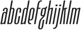 Moubaru Light Italic otf (300) Font LOWERCASE