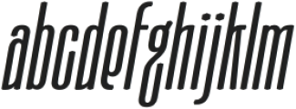 Moubaru Medium Italic Expanded otf (500) Font LOWERCASE