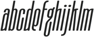 Moubaru Regular Italic Expanded otf (400) Font LOWERCASE