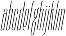 Moubaru Thin Italic Expanded otf (100) Font LOWERCASE