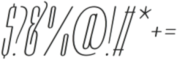 Moubaru Thin Italic otf (100) Font OTHER CHARS