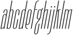 Moubaru Thin Italic otf (100) Font LOWERCASE