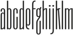 Moubaru UltraLight Expanded otf (300) Font LOWERCASE