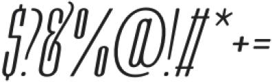 Moubaru UltraLight Italic otf (300) Font OTHER CHARS