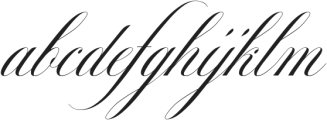 Mozart Script CutOff Bold ttf (700) Font LOWERCASE