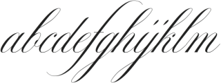 MozartScriptCutOff-Regular ttf (400) Font LOWERCASE