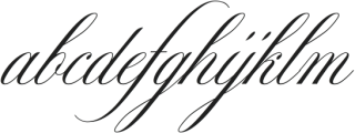 MozartScriptCutOffEXT-Regular ttf (400) Font LOWERCASE