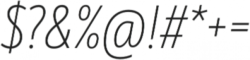 Mozer Light Italic otf (300) Font OTHER CHARS