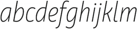 Mozer Light Italic otf (300) Font LOWERCASE