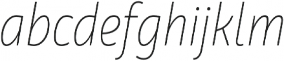 Mozer Thin Italic otf (100) Font LOWERCASE