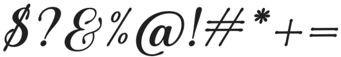 mother lover Italic Italic otf (400) Font OTHER CHARS