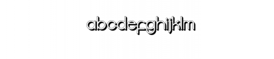 moodyrock extrude Font LOWERCASE