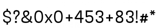 Modernica Standard Regular Font OTHER CHARS