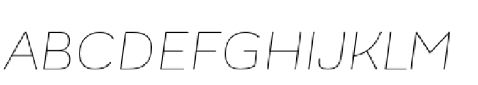 Modernica Thin Italic Font UPPERCASE