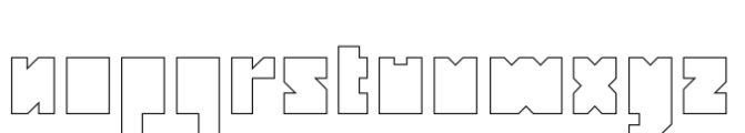 Monolith Pro Outline Font LOWERCASE