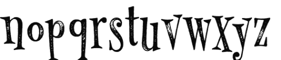 MonsterPie Rough Font LOWERCASE