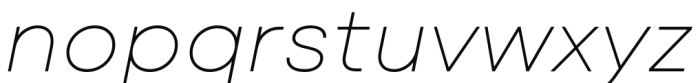 Mont Blanc Thin Italic Font LOWERCASE