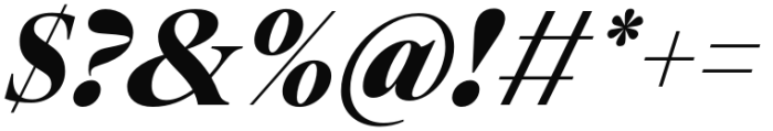 Montaigne Black Italic Font OTHER CHARS