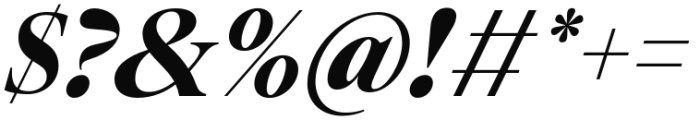 Montaigne Extrabold Italic Font OTHER CHARS