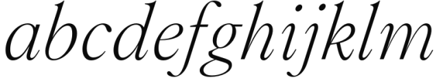 Montaigne Extralight Italic Font LOWERCASE