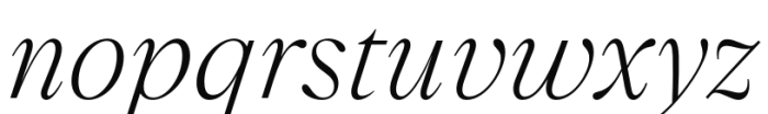 Montaigne Extralight Italic Font LOWERCASE