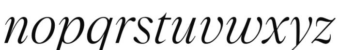 Montaigne Light Italic Font LOWERCASE