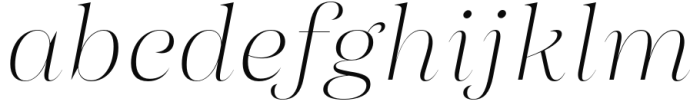 Morison Display Extralight Italic Font LOWERCASE