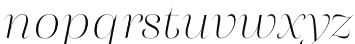 Morison Display Extralight Italic Font LOWERCASE